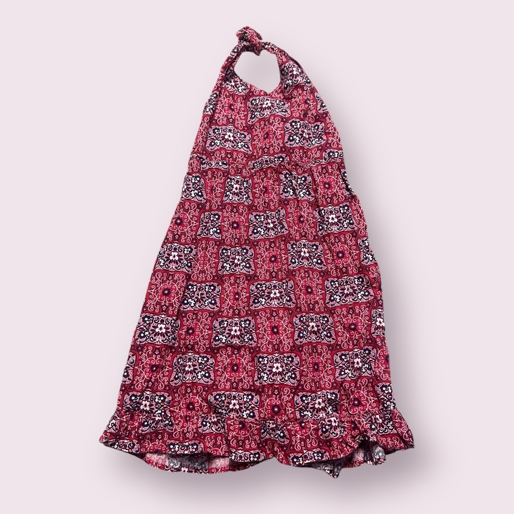 Set Of Two Toddler Girl Old Navy Fourth Of July Patriotic Plaid Paisley Dresses - Picture 3 of 12